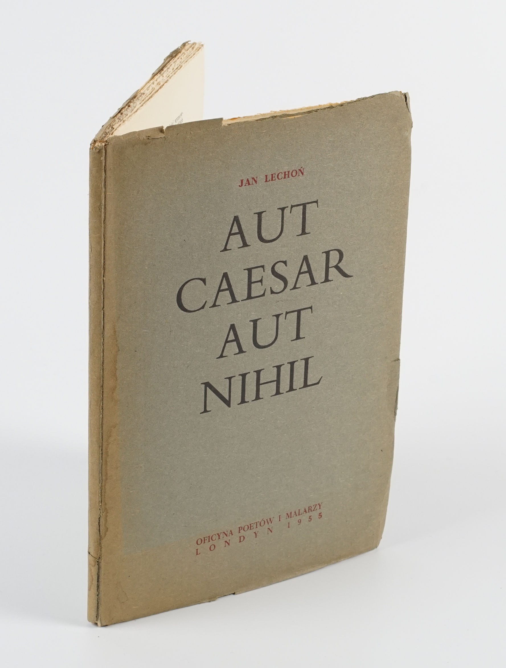 LECHOŃ Jan Aut Caesar aut nihil [wydanie pierwsze Londyn 1955] Aukcja
