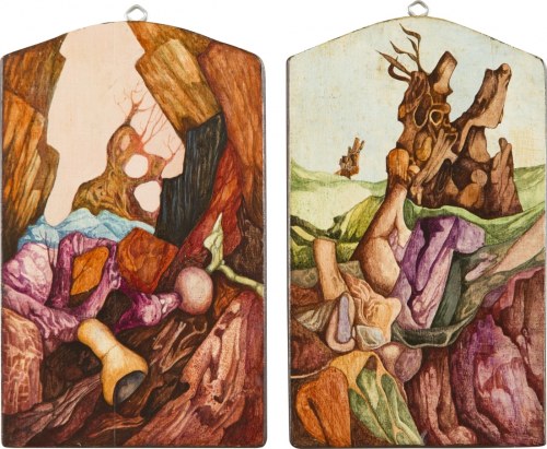 Pejzaż surrealistyczny - dyptyk, Jan Sumiga