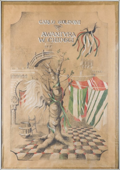 Projekt plakatu "Awantura w Chioggi", 1982 r., Marek Karwacki