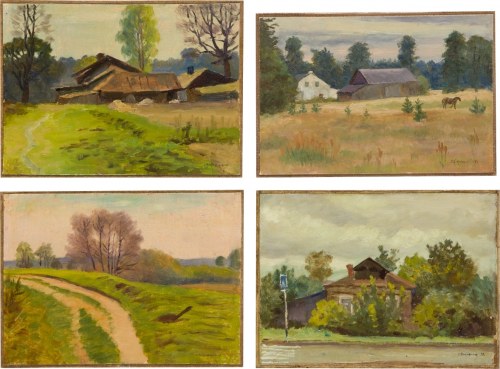 Zestaw czterech prac - Pejzaże, 1995 - 1999, Siergiej Nikiforow