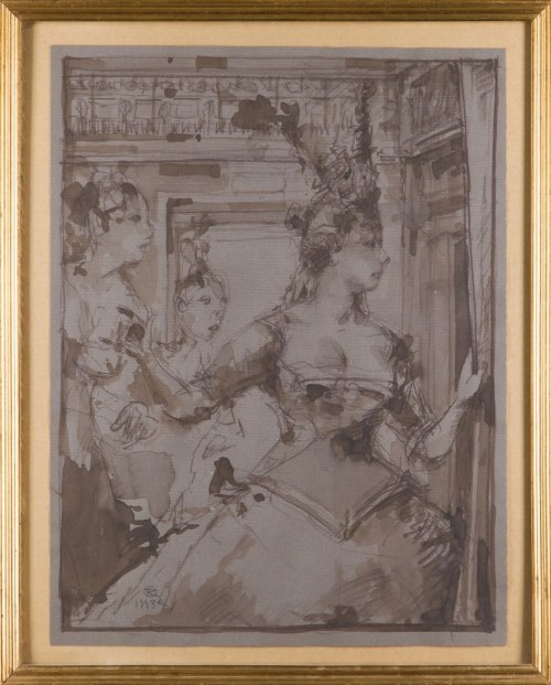 Scena z czasów króla Stasia, 1993 r., Tomasz Kazikowski