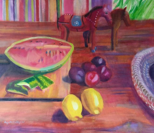 Still Life with two wooden horses, 2021, Agata Baltyzar