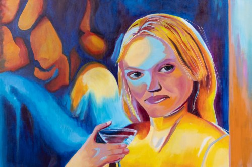 The saddest girl to ever hold a martini, 2021, Marlena Kaczerska