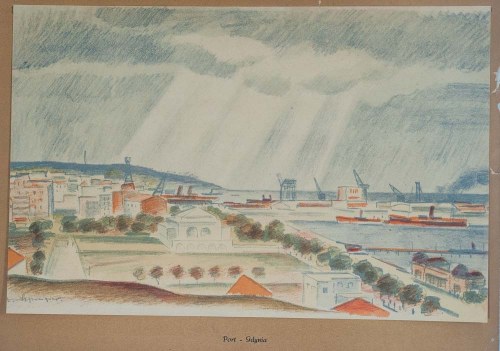 GDYNIA - Port, 1933 r., Zygmunt Szpingier