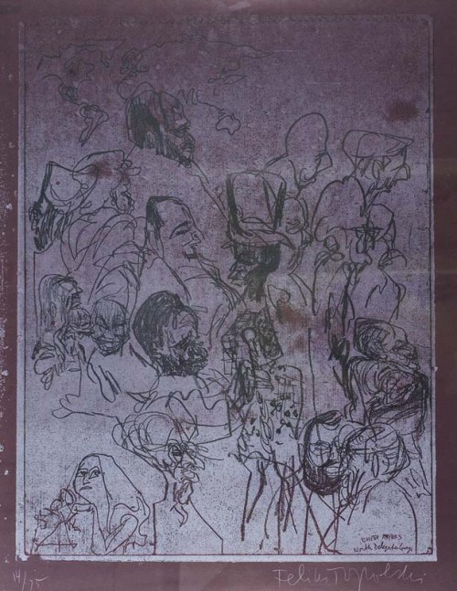 UNITED NATIONS North delegates lounge, 1975 r., Feliks Topolski