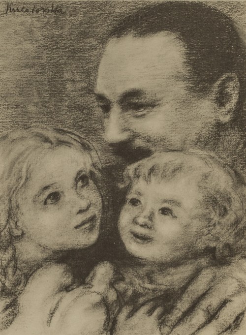Bolesław Bierut i dzieci, 1952, Irena Kuczborska