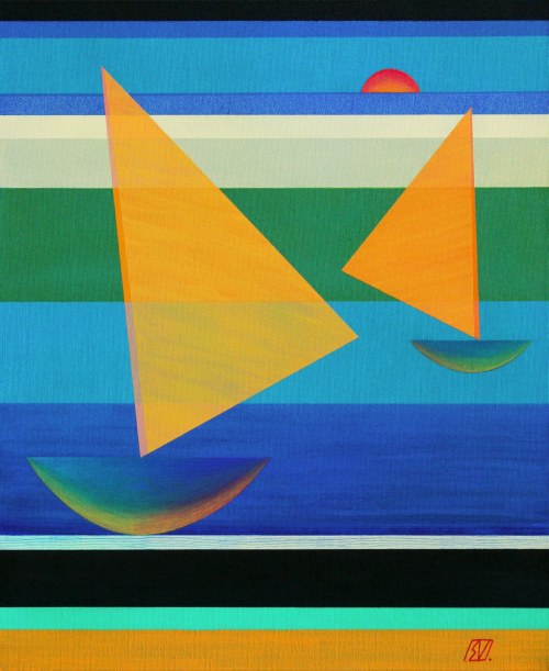 Sailboats in Sunset, 2018, Serge Vasilendiuc