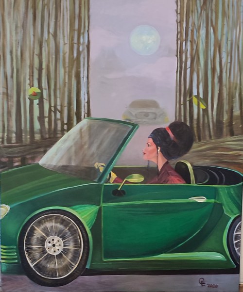 "ZIELONE LAMBORGHINI"., Elżbieta Grzybek