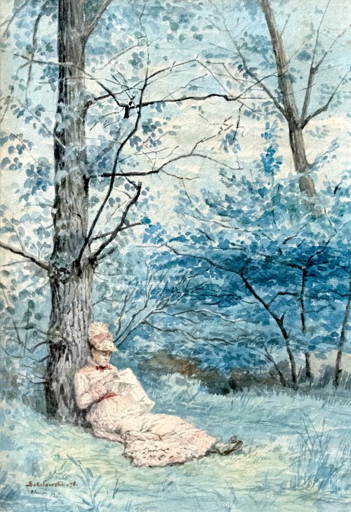 Odpoczynek w cieniu drzewa, 1878, Zygmunt Sokołowski