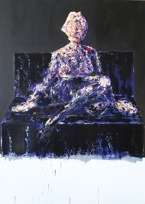 Kobieta na kanapie, 2016, Andrzej Fogtt