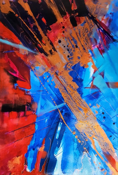 KRYSZTAŁY 100 x 70 cm., Aleksandra Wiśniewska