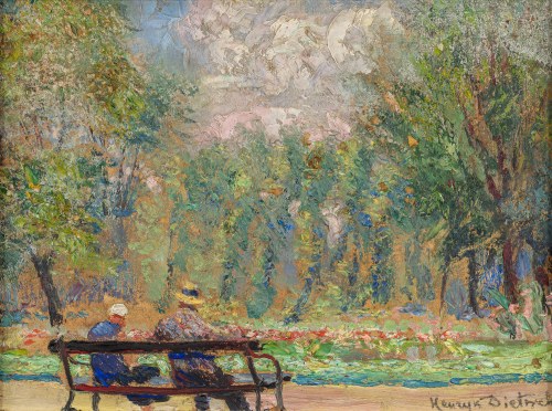 Ogród Luksemburski w Paryżu, lata 30. XX w., Henryk Dietrich