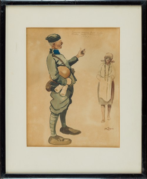 Wspomnienie wojny 1920 roku [para akwarel], 1923-24, Stefan Stefanowski