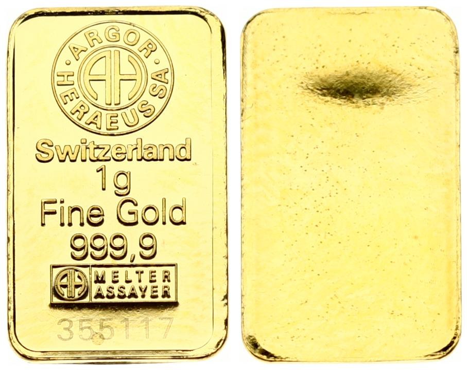 Switzerland Ingot (21th Century) Agor Heraeus SA. Melter Assayer ...