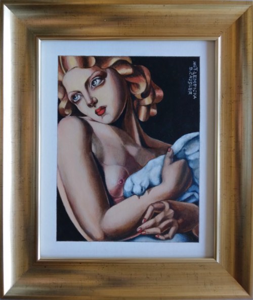 Femme a la Colombe wg T. Łempicka, Bożena Cajdler-Gruszkiewicz