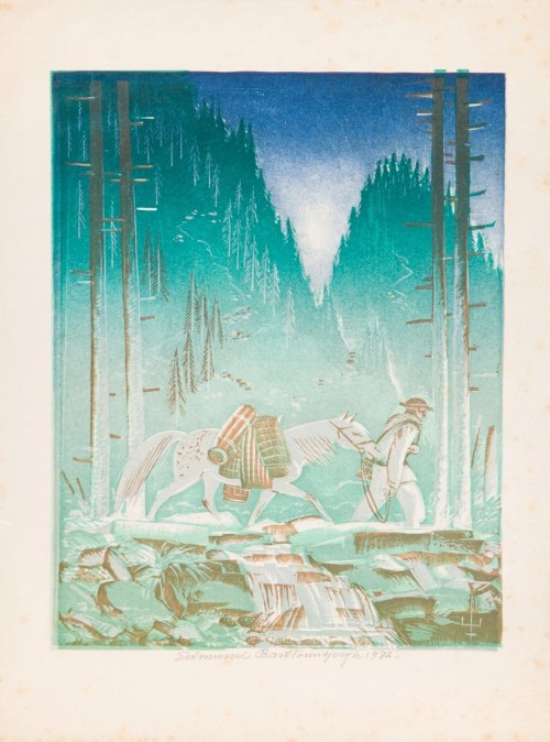 Góral prowadzący konia, 1932, Edmund Bartłomiejczyk