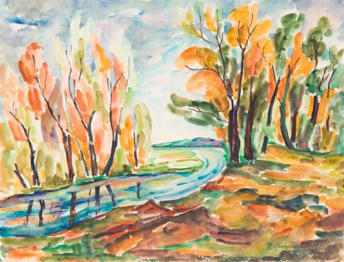 Pejzaż jesienny, 1975, Romana Gintyłło