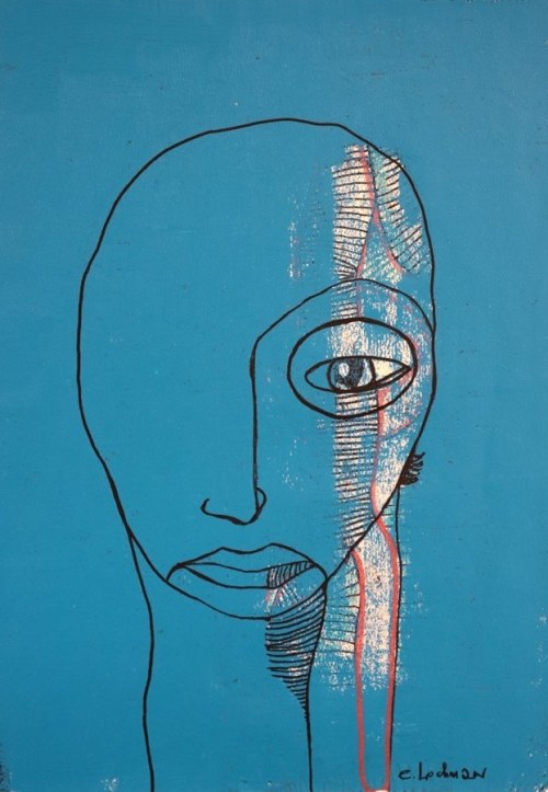 Portret niebieski, 2021 r., Ewelina Lochman