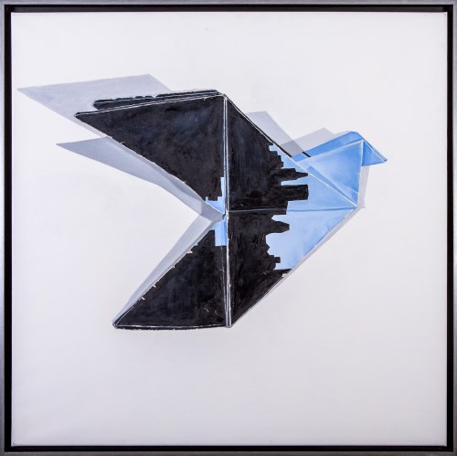 Gołąbek Origami, z cyklu: Czas zatrzymany; 2021, Barbara Wroniszewska