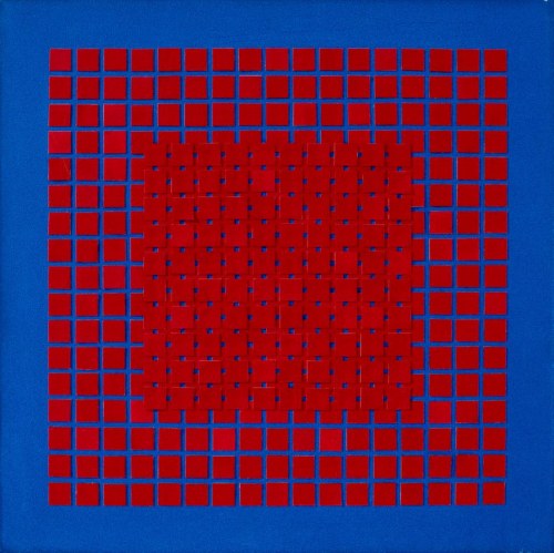 Relief w czerwonym kwadracie, 2021 r., Marcin Lubera