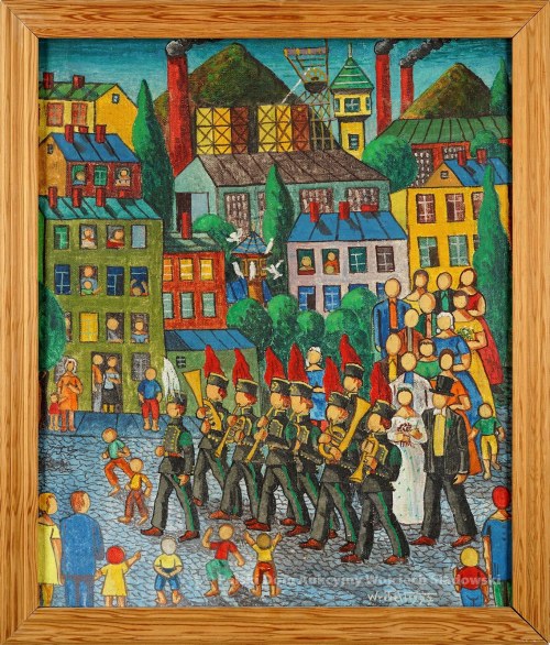 Orszak weselny w miasteczku, 1977, Paweł Wróbel