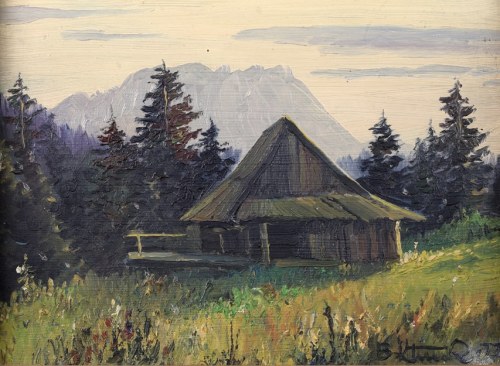Pejzaż z chatą, Bronisław Kłosowski