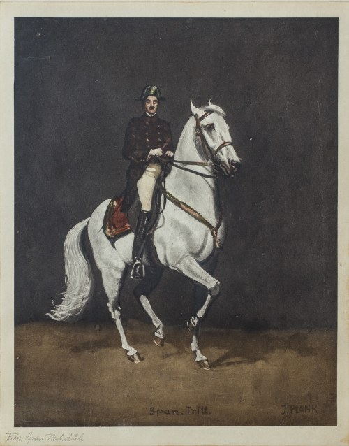 Austria, XIX w. (1815 - 1900), Ujeżdżanie konia arabskiego, ok. 1870 r., Josef Plank