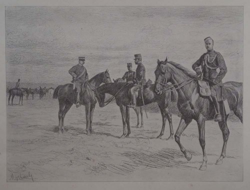 Austria (1853 - 1940), Następca tronu Ferdynand na manewrach, ok 1880 r., Felicjan Baron de Myrbach - Rheinfeld