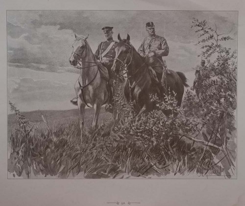 Austria (1853 - 1940), Dwaj cesarze, ok 1880r., Felicjan Baron de Myrbach - Rheinfeld