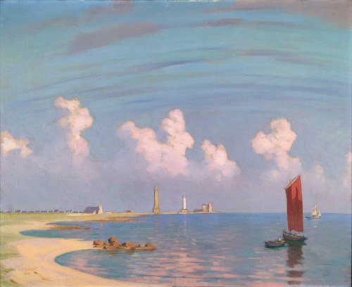 Pejzaż z łódkami, 1915, Ludwik Cylkow