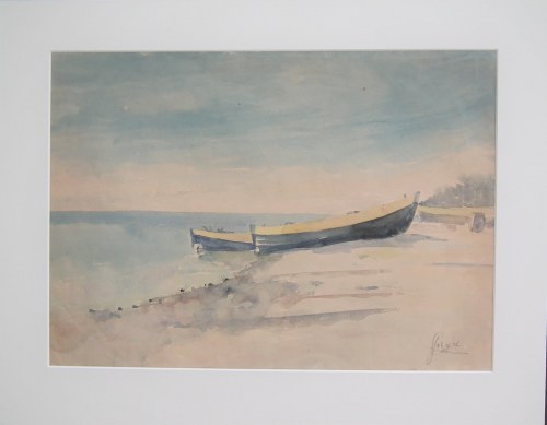 Łodzie rybackie,1958, Leon Staniszewski
