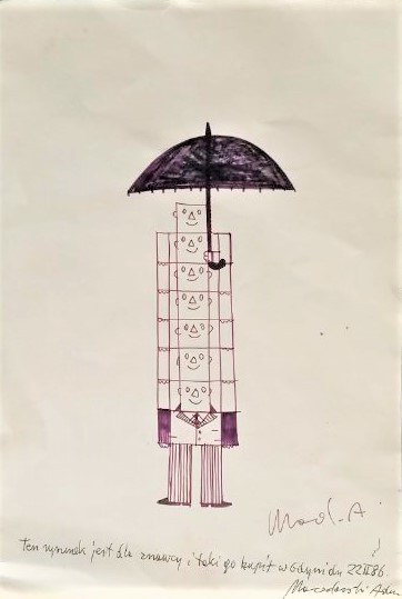 Panowie z czrnym parasolem,1986, Adam Macedoński