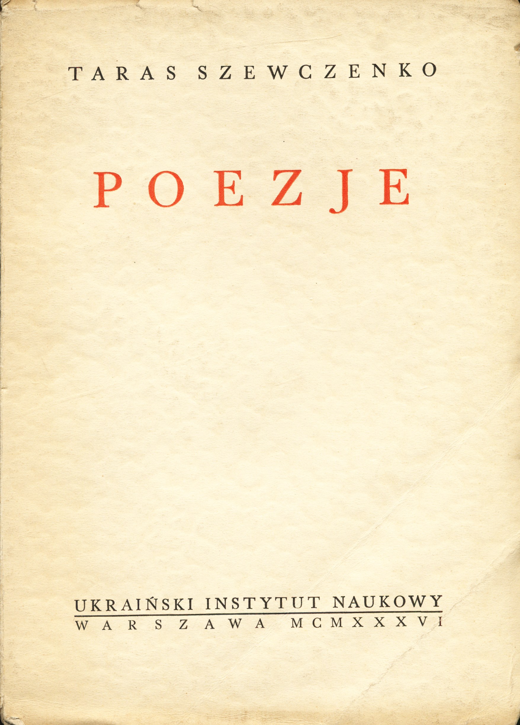 SHEVCHENKO Taras (1814-1861): Poems. In translations: M. Bienkowska, K.  Dumanski, A.J. Gorzalczynski.... - Online auction / Online bidding - Price  - OneBid