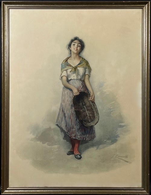 Młoda Włoszka z koszem, Fausto Zonaro