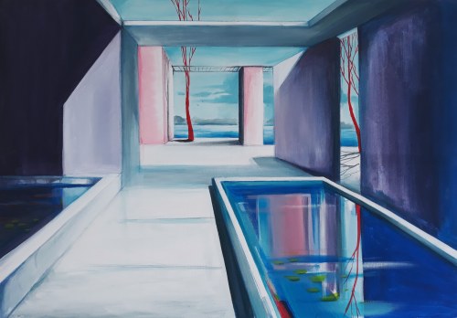 Pastelowa architektura, 2022r., Monika Maszkowska-Kożuchowska