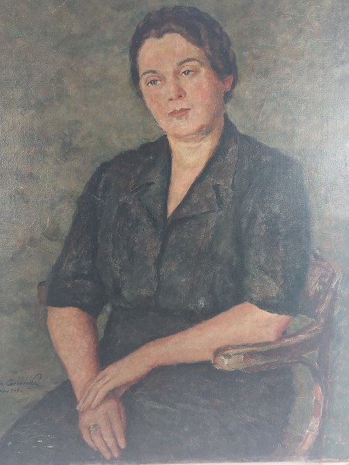 Portret kobiety, Kraków, 1946 r., Erwin Czerwenka