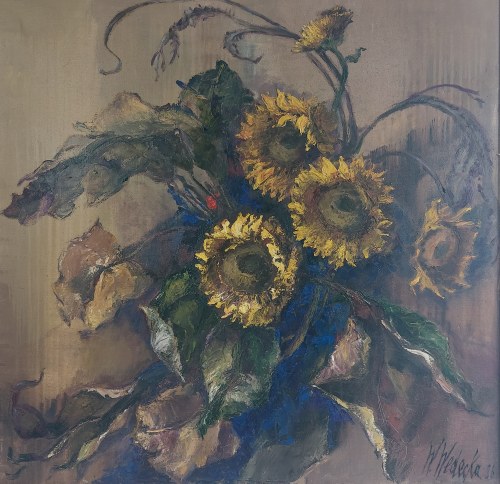 Kompozycja kwiatowa, 1986 r., Wanda Wedecka