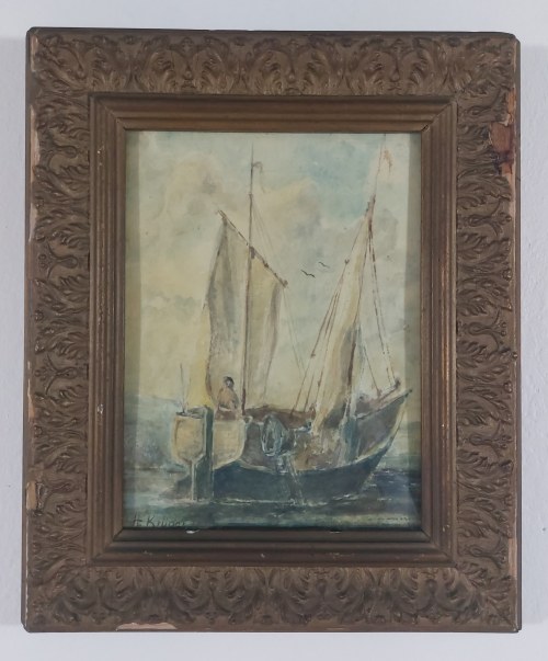 Żaglówka, 1938 r., H. Kruger
