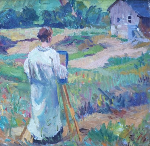 Malarka przy sztaludze, Erich Dummer