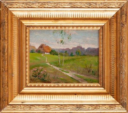 Pejzaż wiejski, 1909, Rajmund Niesiołowski