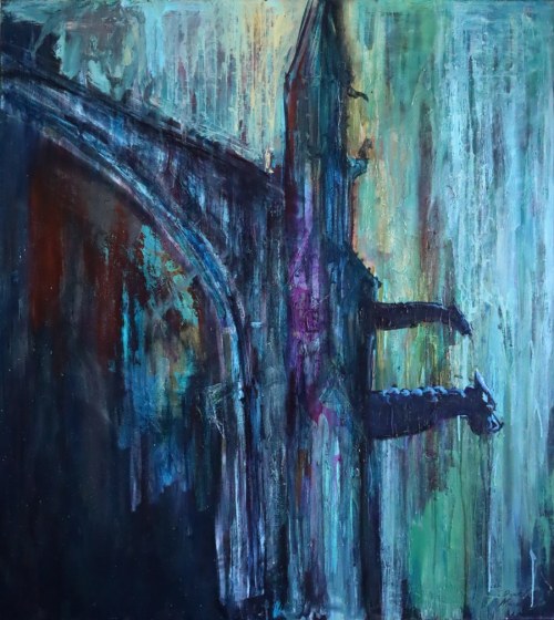 Dwa gargulce, 2019 r., Dawid Masionek