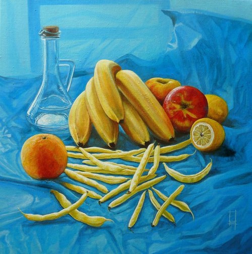 Still Life - Blue and Yellow, 2020 r., Jolanta Lach