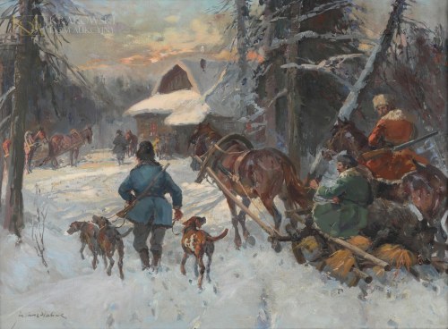 "Powrót z polowania", Juliusz Słabiak