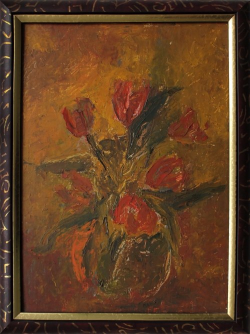 Tulipany w wazonie, Jerzy Ficiński