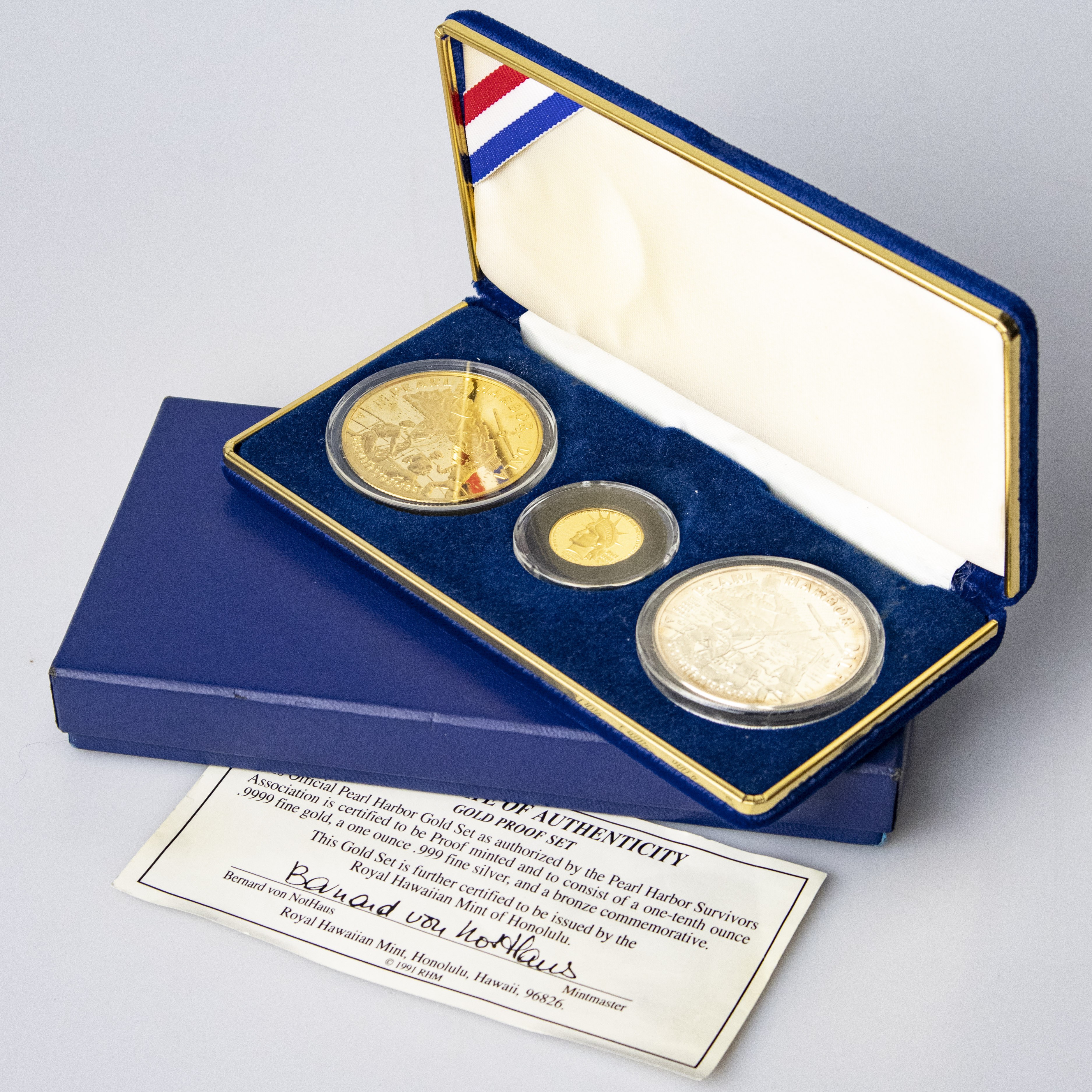 USA Medal 1991 GOLD PEARL HARBOR 50TH ANNIVERSARY PROOF SET