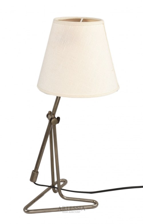 l. 60. XX w., Lampa biurkowa z kloszem, Stołeczne Zakłady Metalowe nr 2