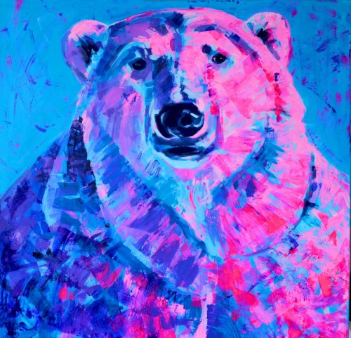 Niedźwiedź magenta, 2022, Joanna Jamielucha