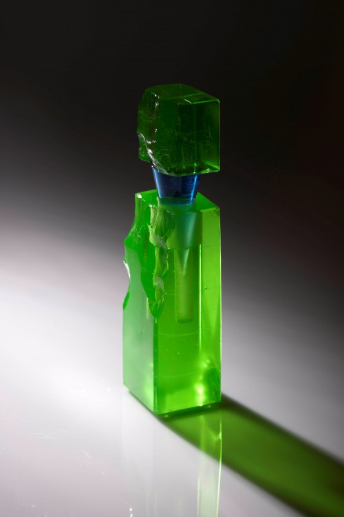 Flakon szklany na perfumy, unikat, 2022, Małgorzata Dajewska