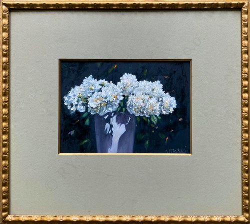 Białe peonie w wazonie, Ryszard Porębski