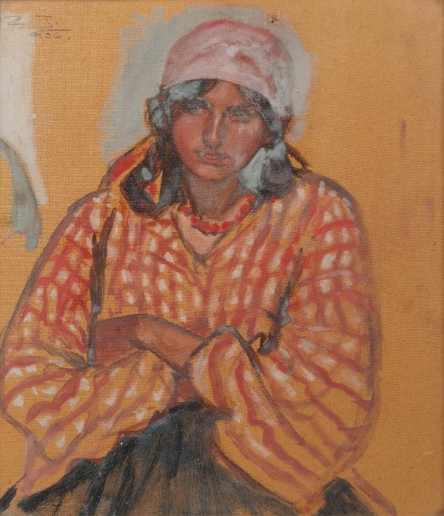 Dziewczyna z czerwonymi koralami, 1936, Zygmunt Józefczyk